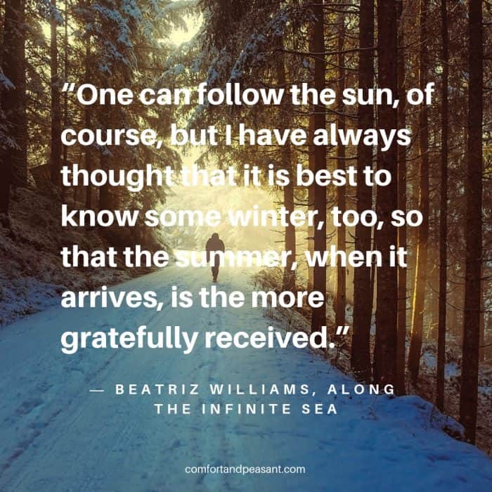 20 INSPIRATIONAL QUOTES FOR THE BEGINNING OF WINTER ~ Comfort & Peasant