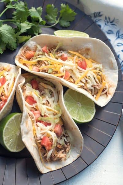 Crock Pot Chicken Tacos - From Valerie's Kitchen