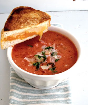 Tomato basil soup and grilled cheese recipe - jenny steffens