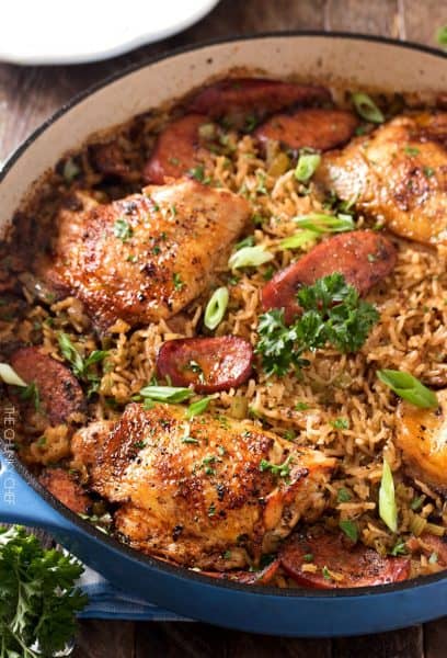 One pot chicken & dirty rice recipe - the chunky chef