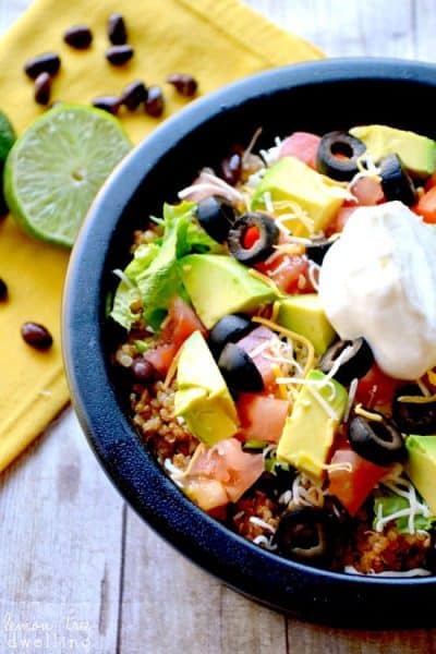 Quinoa taco bowl - lemon tree dwelling