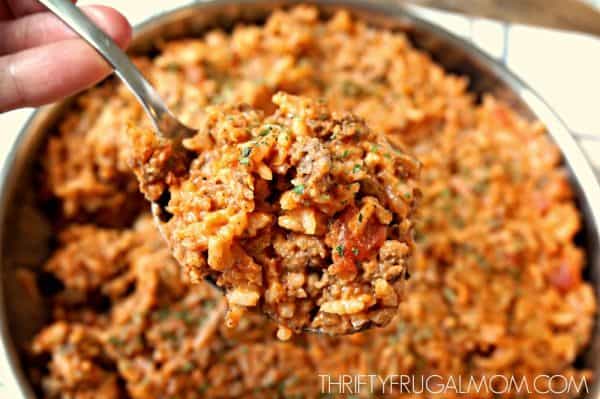 Ground Beef & Rice Recipe - The Frugal Mom