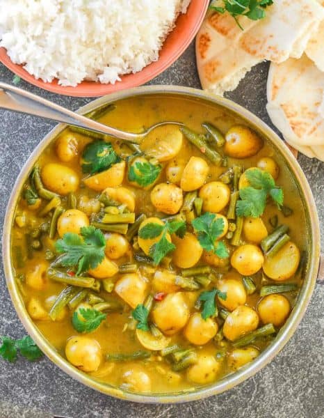 Green bean and potato curry recipe - a virtual vegan