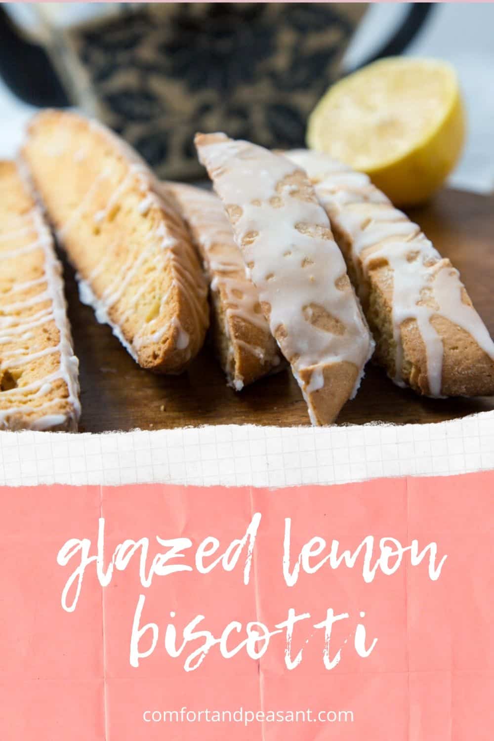 Lemon Biscotti Recipe With Pistachios and Lemon Glaze