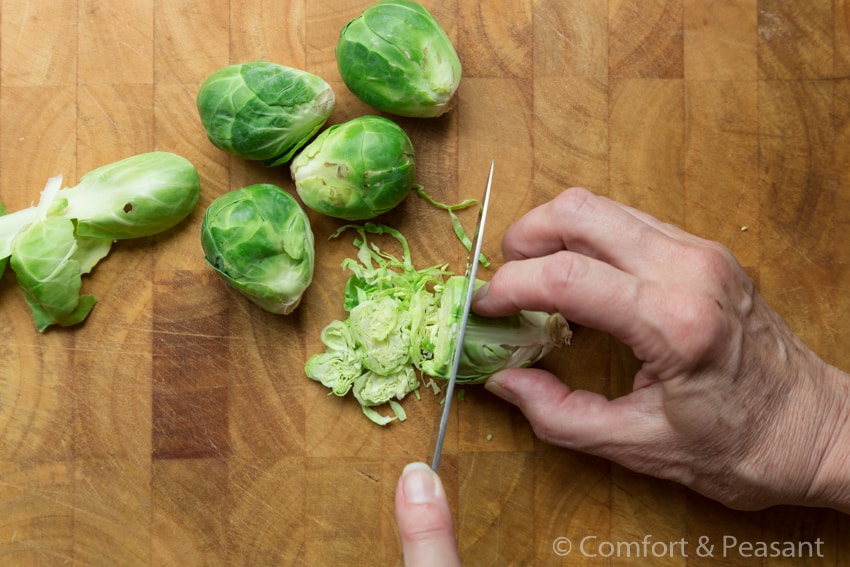 KALE AND BRUSSELS SPROUT SLAW Comfort & Peasant