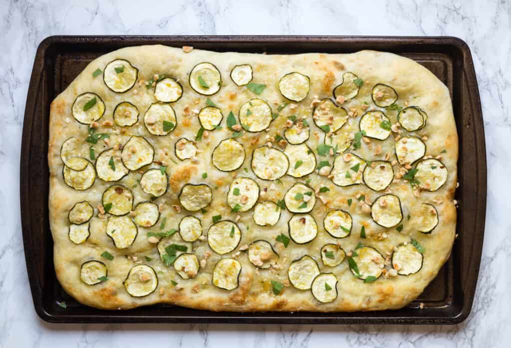 Sheet-Pan Zucchini Pizza